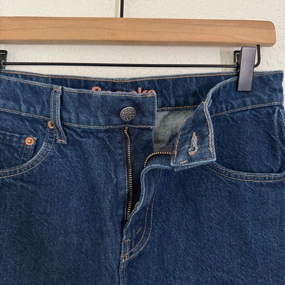 Mother SNACKS! The Fun Dip Micro Cut Mini Denim Jean Skirt in Cold Brew Size 25 - Picture 8 of 15